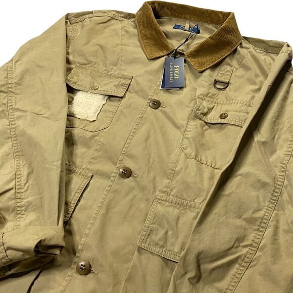 Polo Ralph Lauren Mens Khaki Shearling Patch Wading Jacket New with Tags XXL - Picture 2 of 15